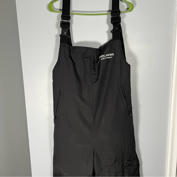 Vintage Polaris IndyTech USA Snowmobile Bibs Suit Women’s Large Black - Picture 3 of 7